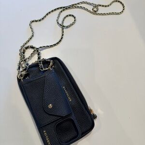 Bandolier Black Gold Expanded Wallet Phone Case with Chain